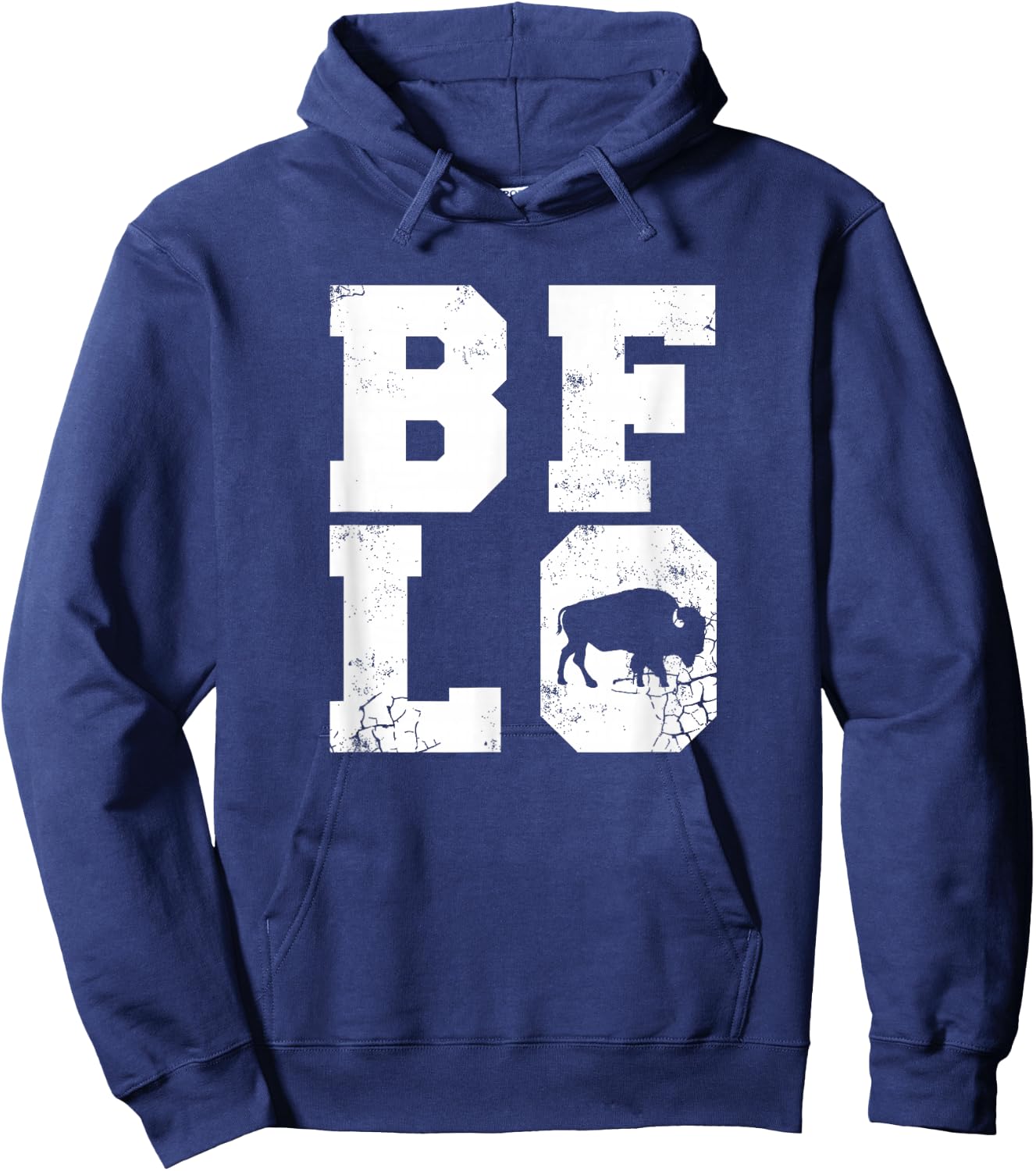 BFLO Distressed Buffalo NY Hoodie - Hoodie | Navy