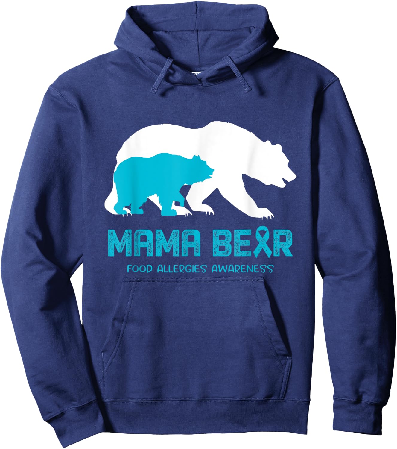 Mama Bear Food Allergies Awareness Shirt Men Hoodie - Hoodie | Navy