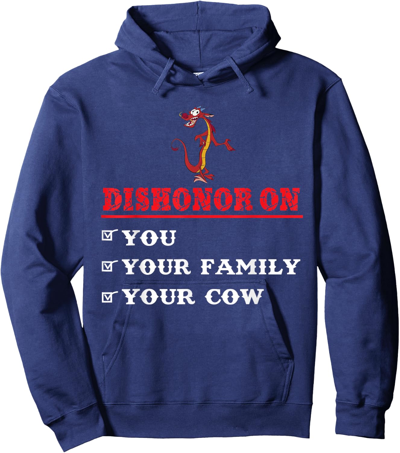 Dishonor On You Your Family Your Cow Shirt Hoodie - Hoodie | Navy