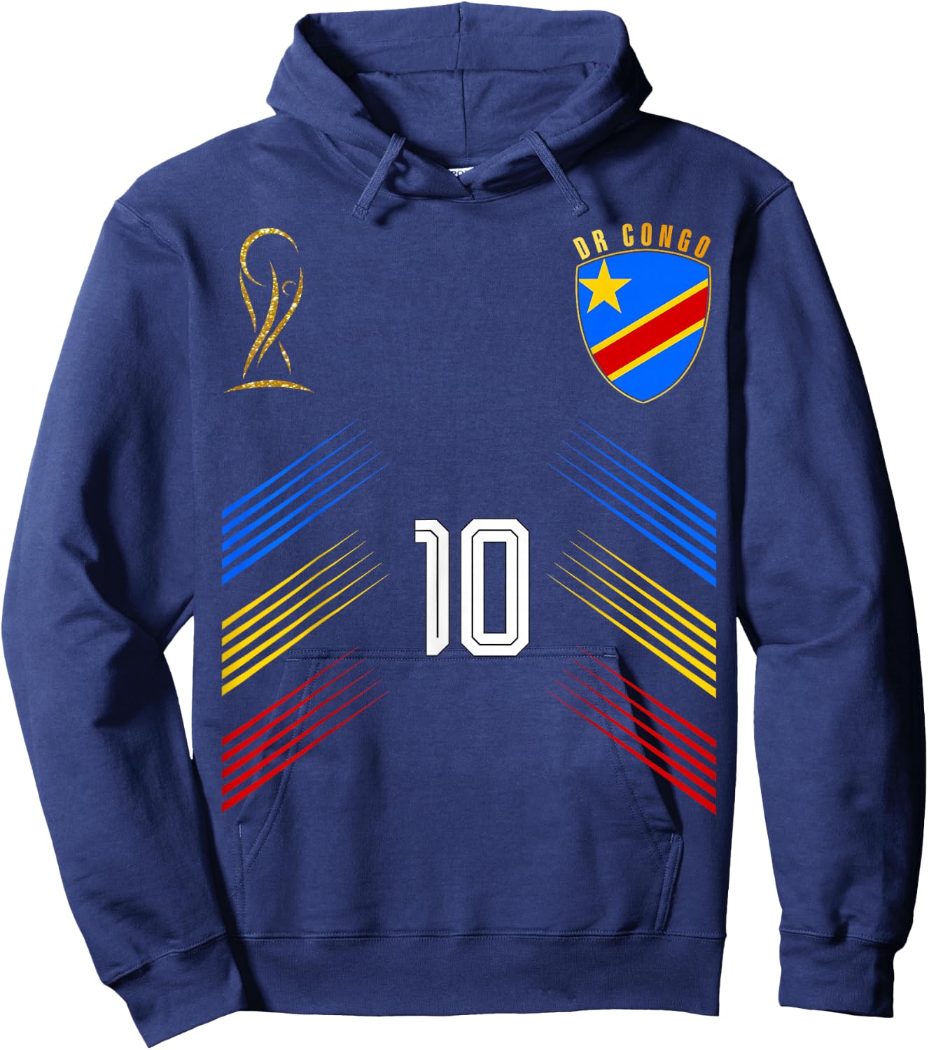 DR Congo Flag Congolese Pride Lovers Retro Hoodie - Hoodie | Navy