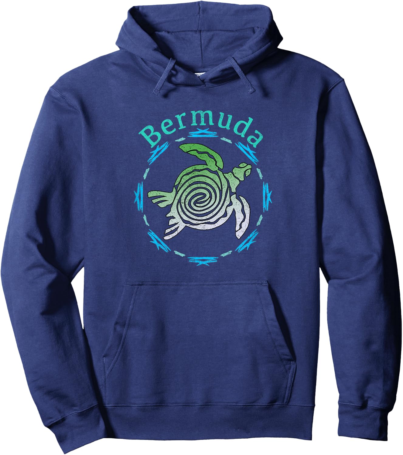 Bermuda Vintage Tribal Turtle Gift Hoodie - Hoodie | Navy