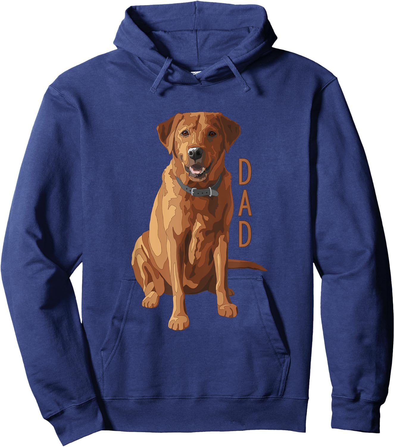 Lab Dad Fox Red Labrador Retriever Dog Lover Hoodie - Hoodie | Navy
