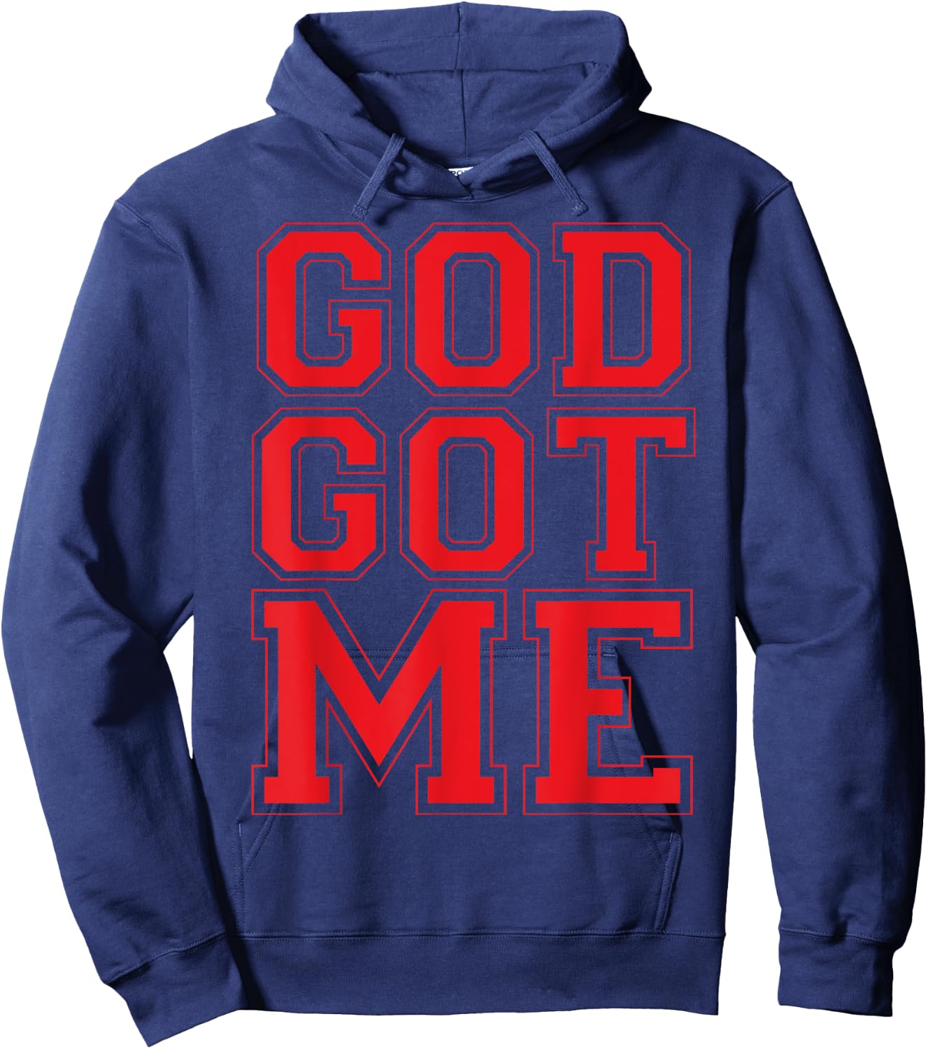 Christian T Shirts God Got Me (Red) Hoodie - Hoodie | Navy
