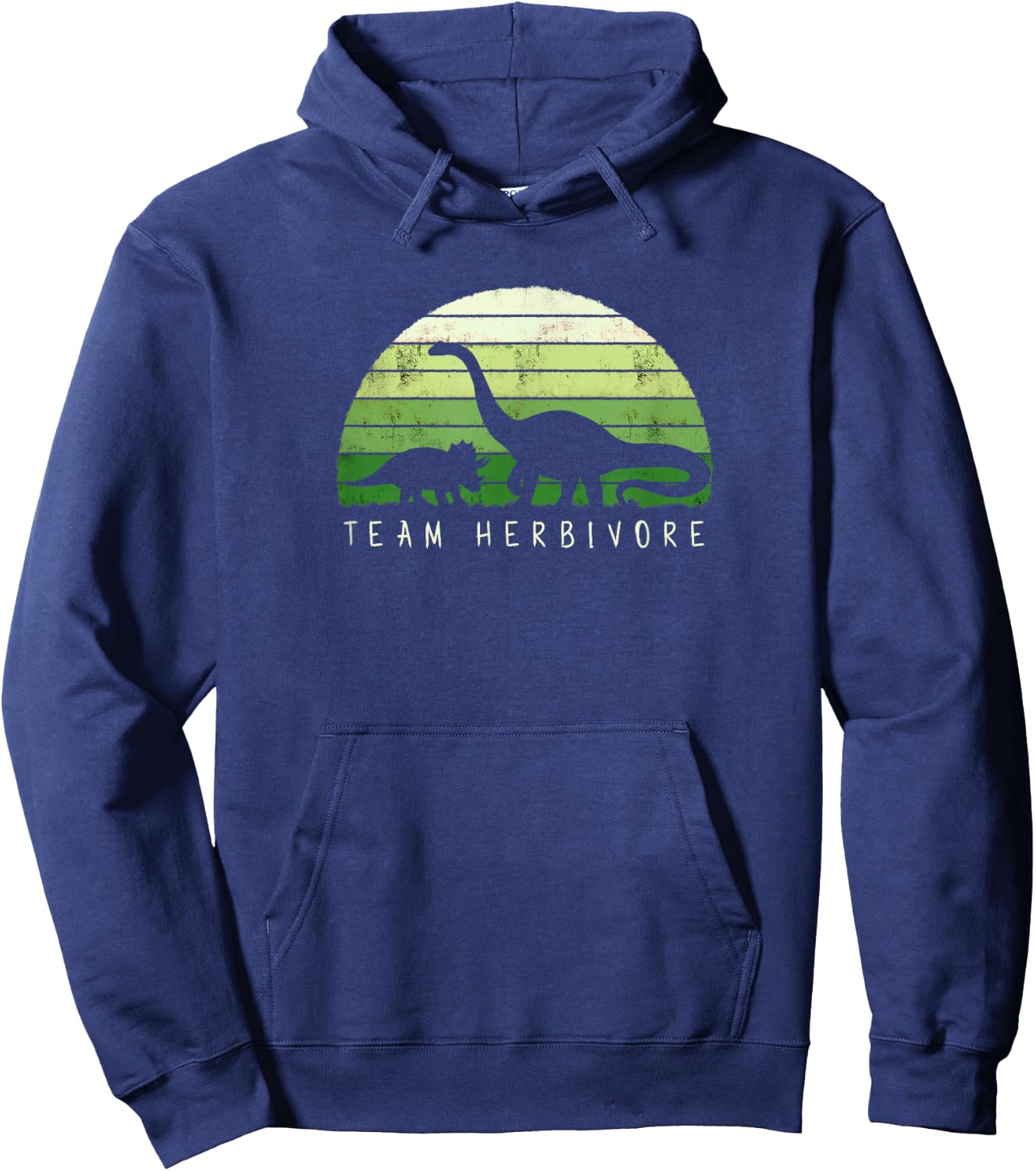 Team Herbivore Dinosaur Dino vegetarian vegan Hoodie - Hoodie | Navy