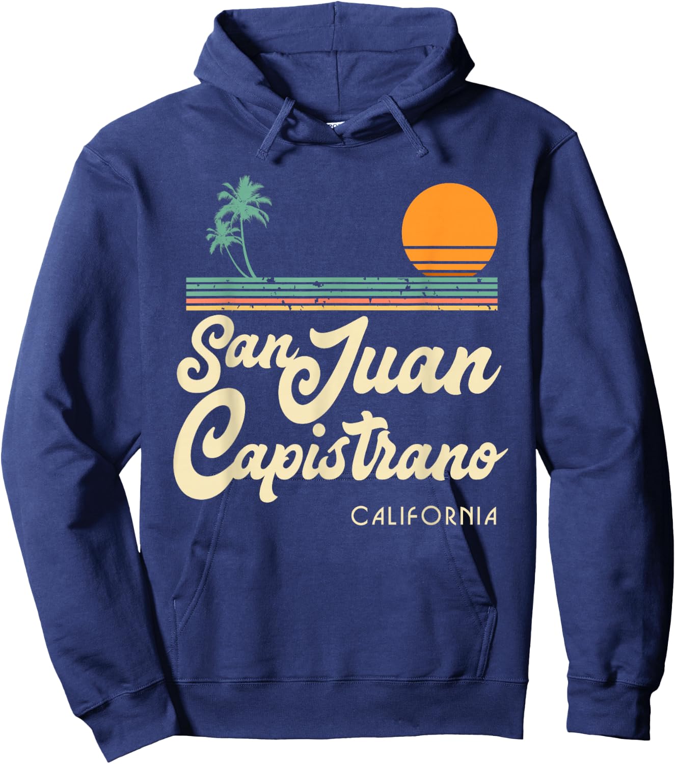 Vintage San Juan Capistrano California Light Hoodie - Hoodie | Navy