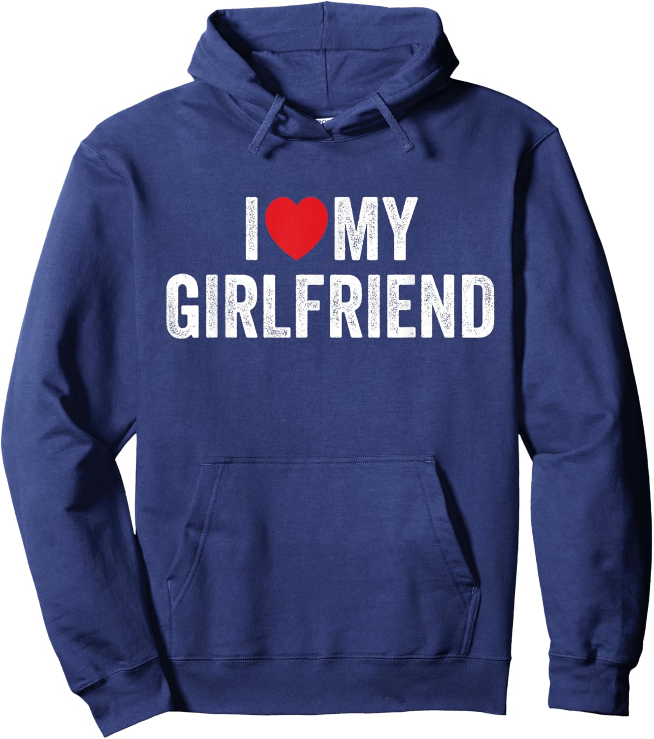I Love My Girlfriend Hoodie - Hoodie | Navy