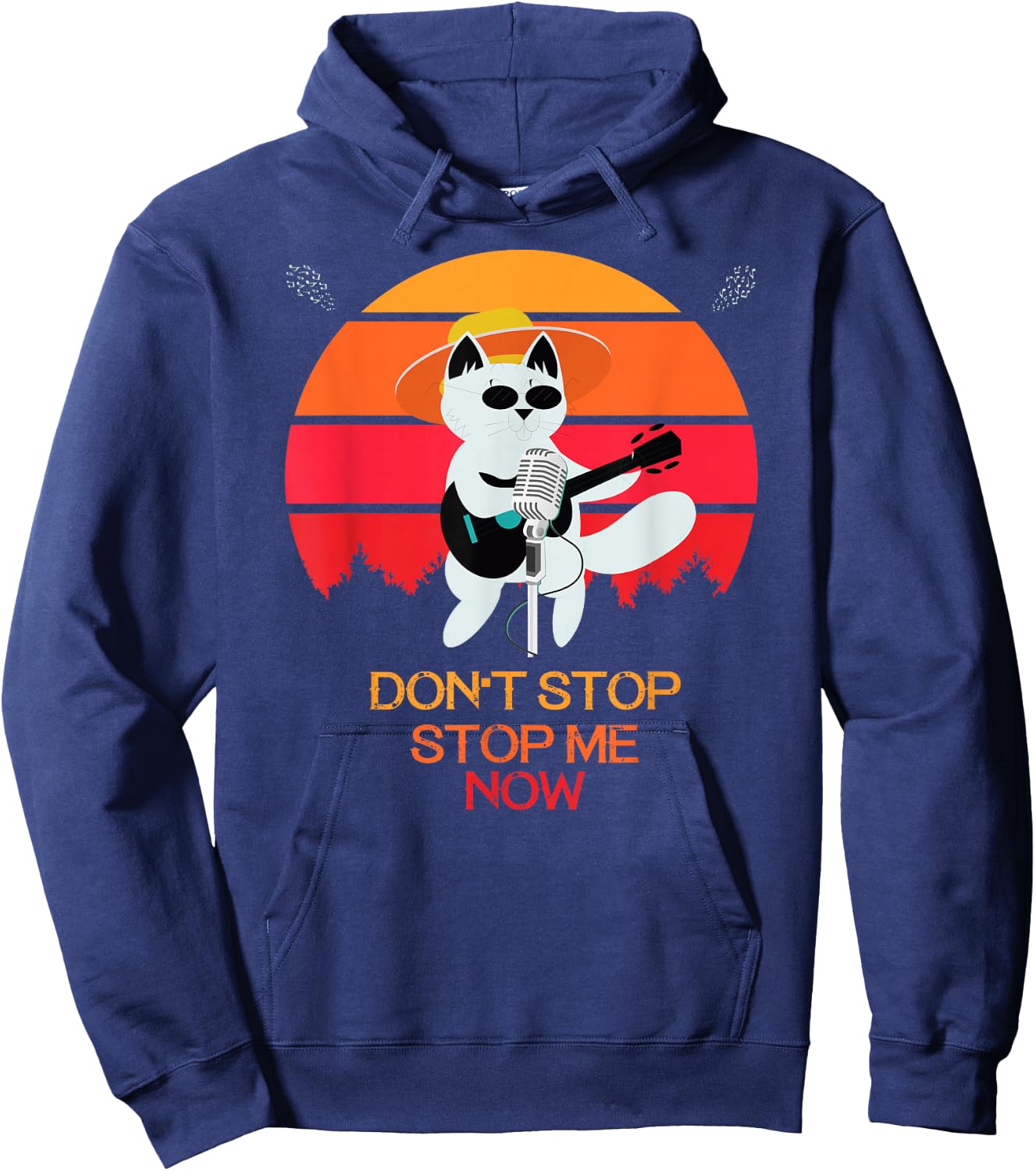 Cat Don't stop me now Cat funny Hoodie - Hoodie | Navy