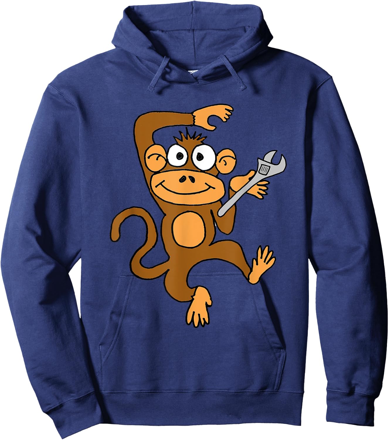 SmileteesAll Funny Monkey Wrench Cartoon Hoodie - Hoodie | Navy