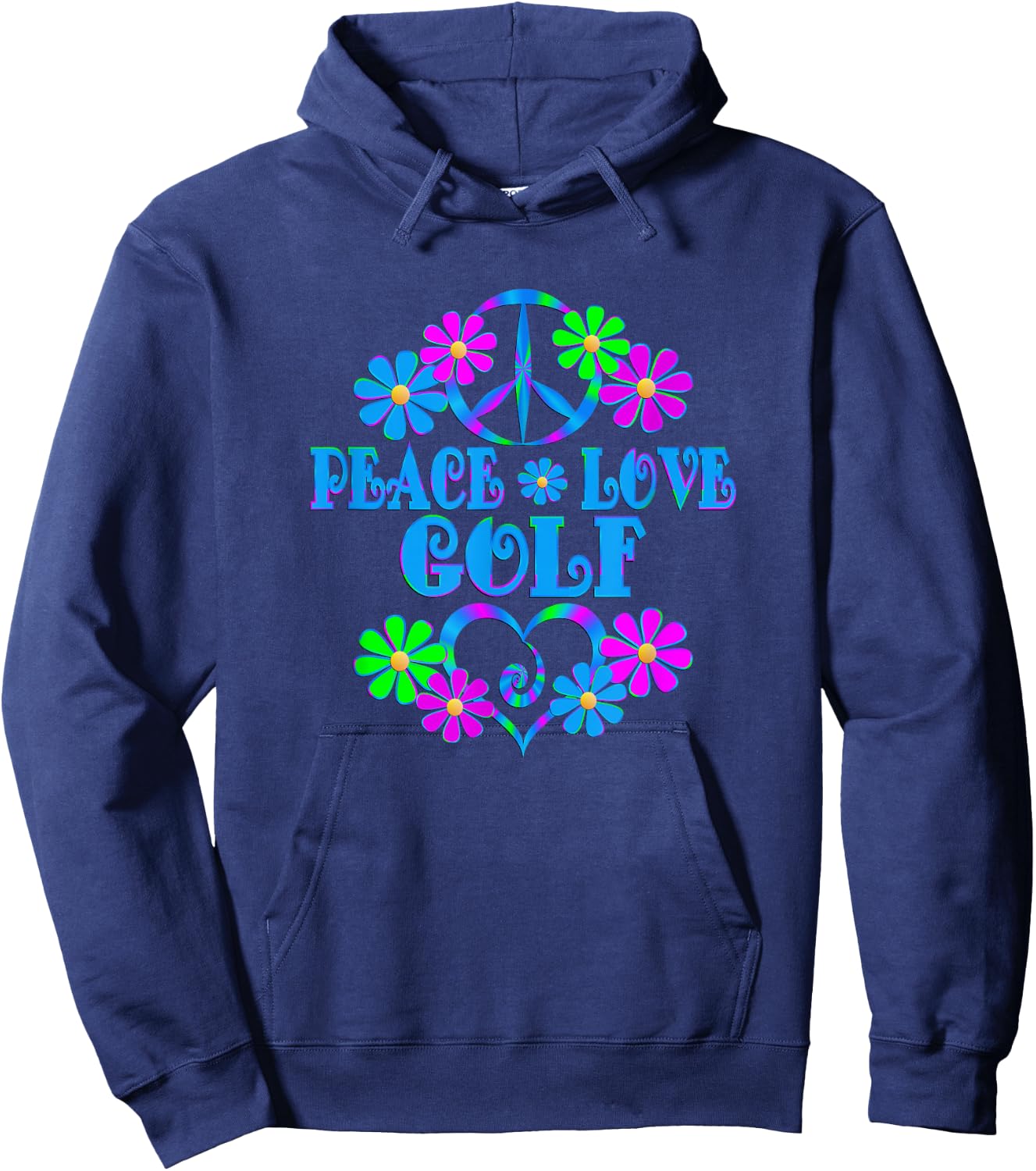 Peace Love Golf Hoodie - Hoodie | Navy