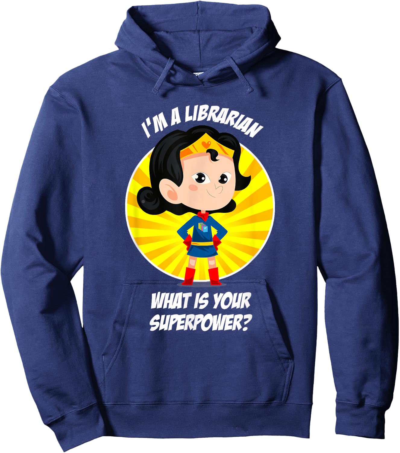 Librarian Superpower Hoodie - Hoodie | Navy