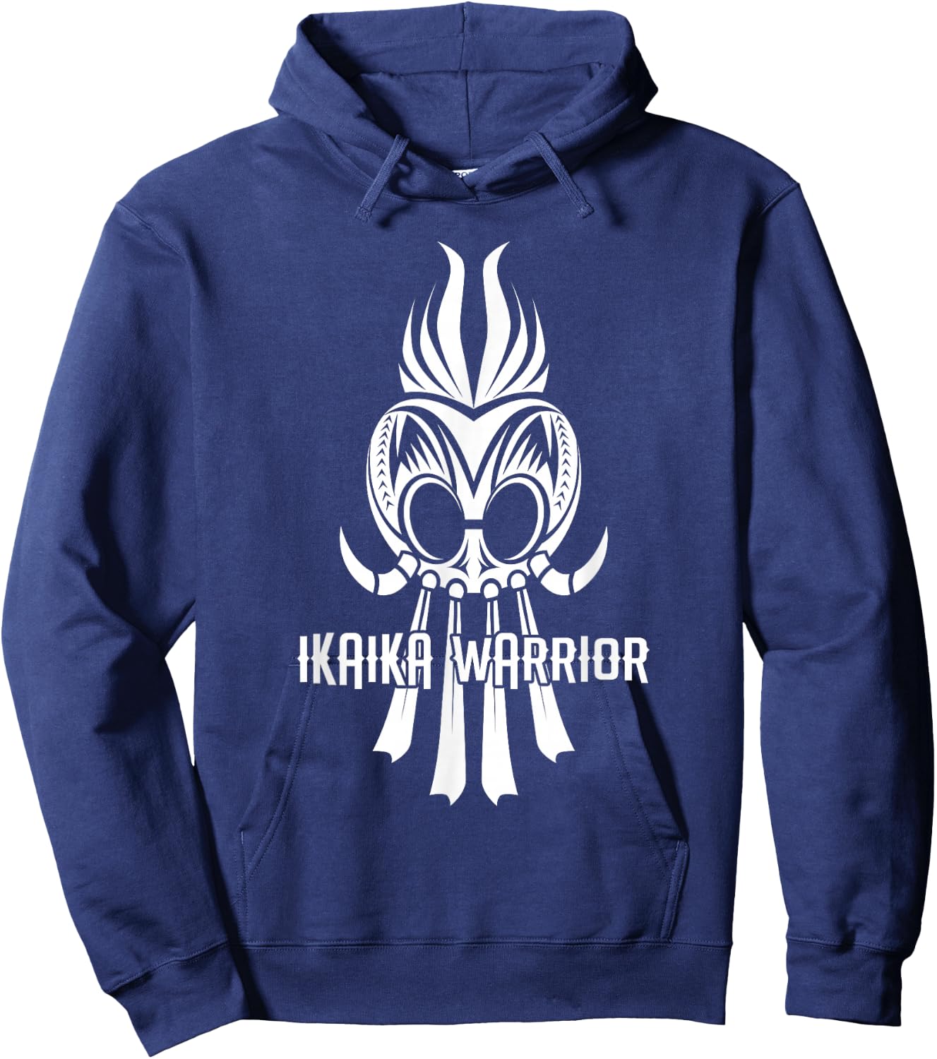 Ikaika Hawaiian Mythic Koa Tribal Warrior Hoodie - Hoodie | Navy