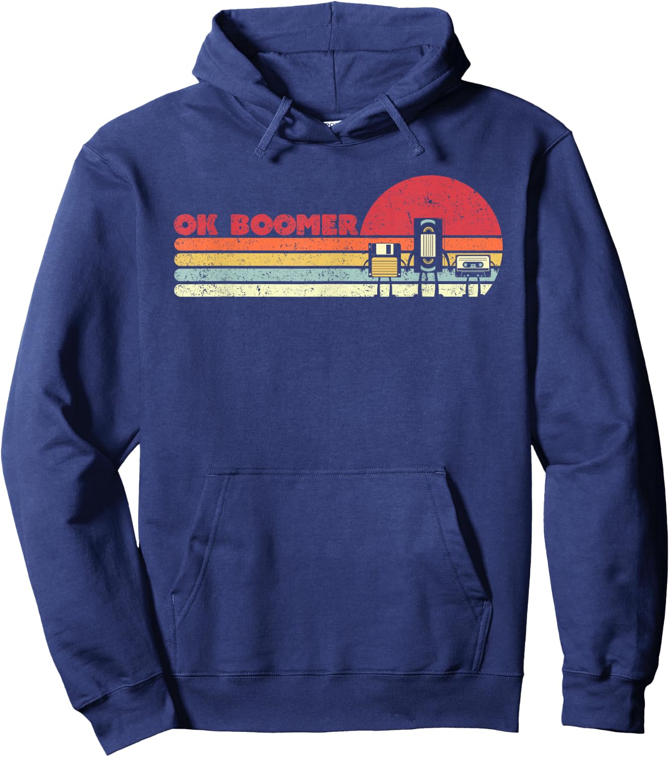 Ok Boomer Shirt Vintage Hoodie - Hoodie | Navy