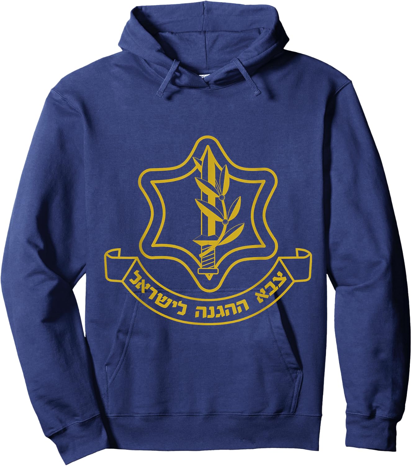 IDF Black Outline Israel Defense Forces Hoodie - Hoodie | Navy