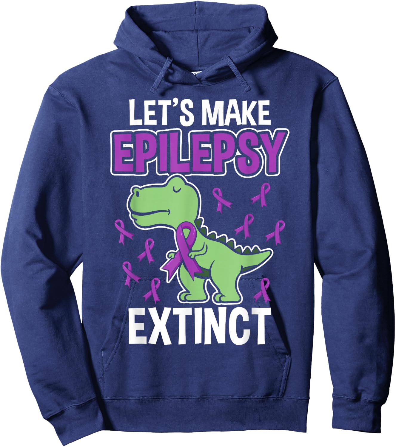 Let's Make Epilepsy Extinct Epilepsy Hoodie - Hoodie | Navy