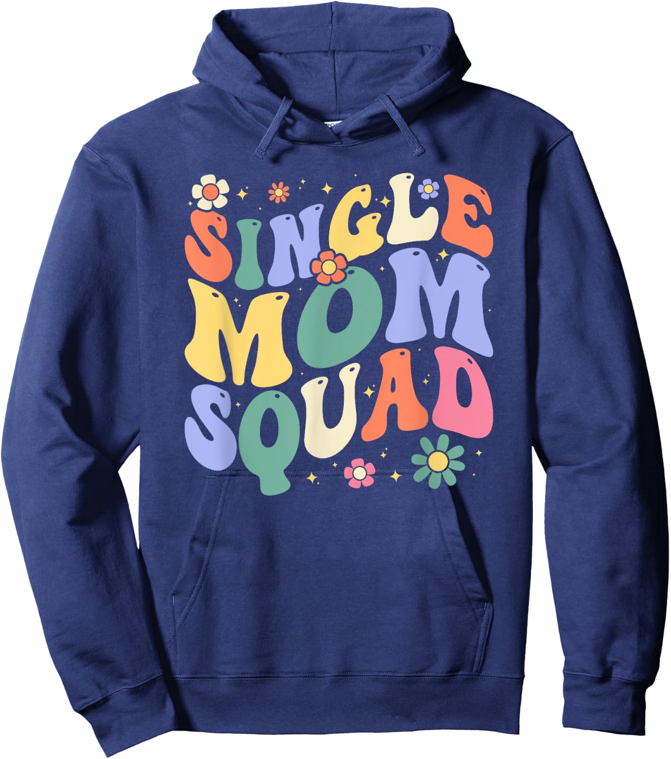 Single Mom Squad Retro Single Mom Life Hoodie - Hoodie | Navy