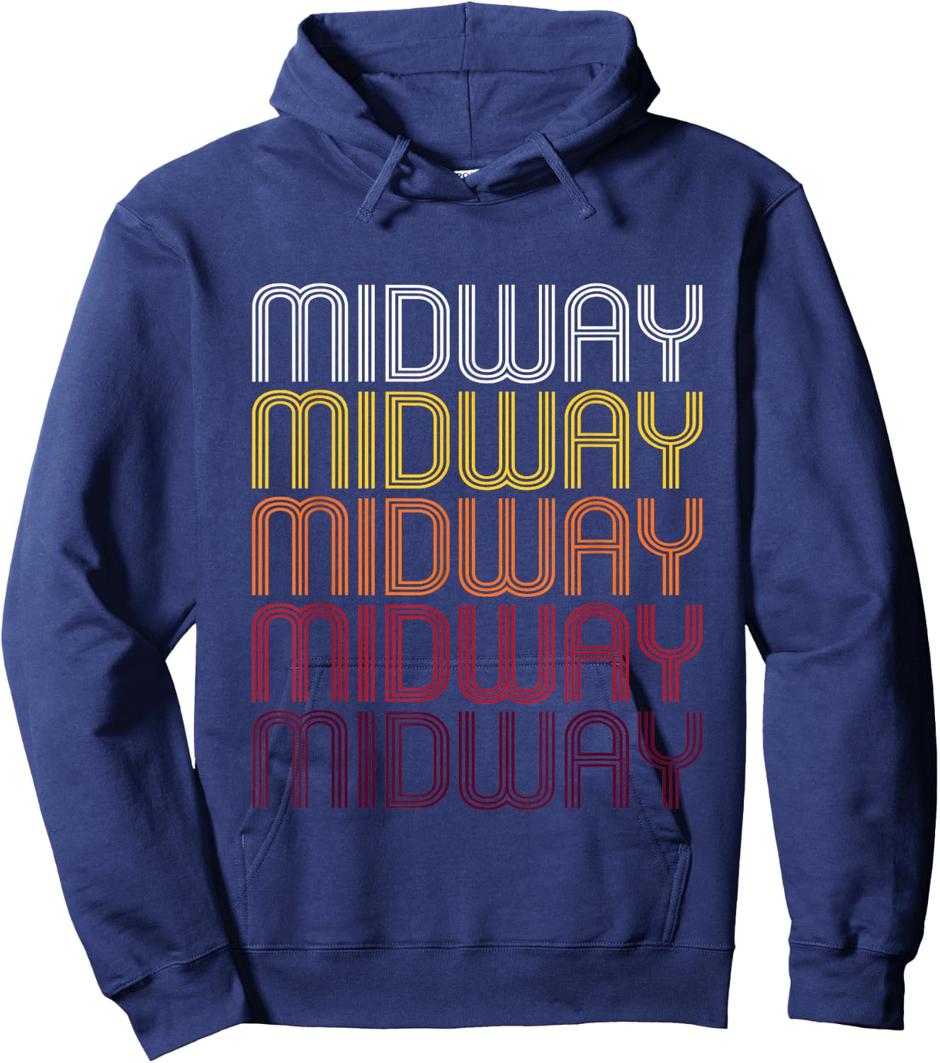 Midway, UT | Vintage Style Utah Hoodie - Hoodie | Navy