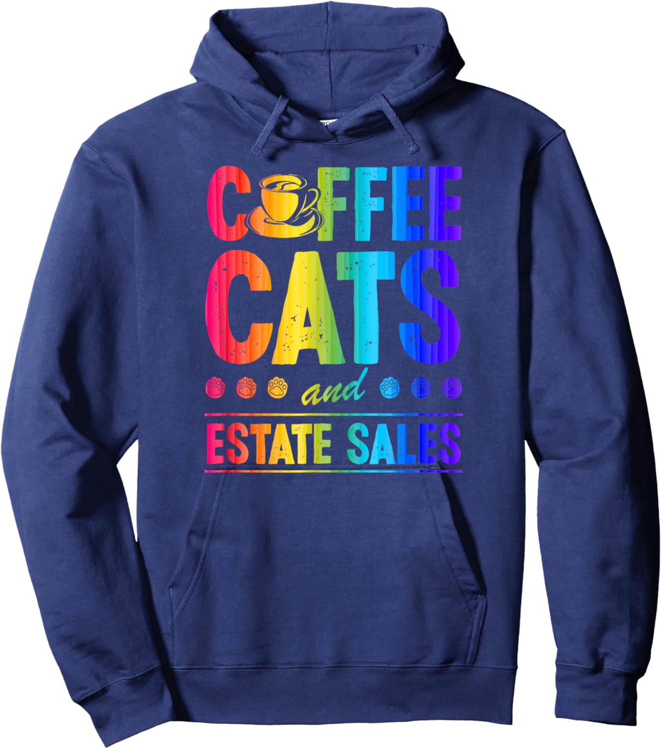 Coffee Cats And Estate Sales Hoodie - Hoodie | Navy