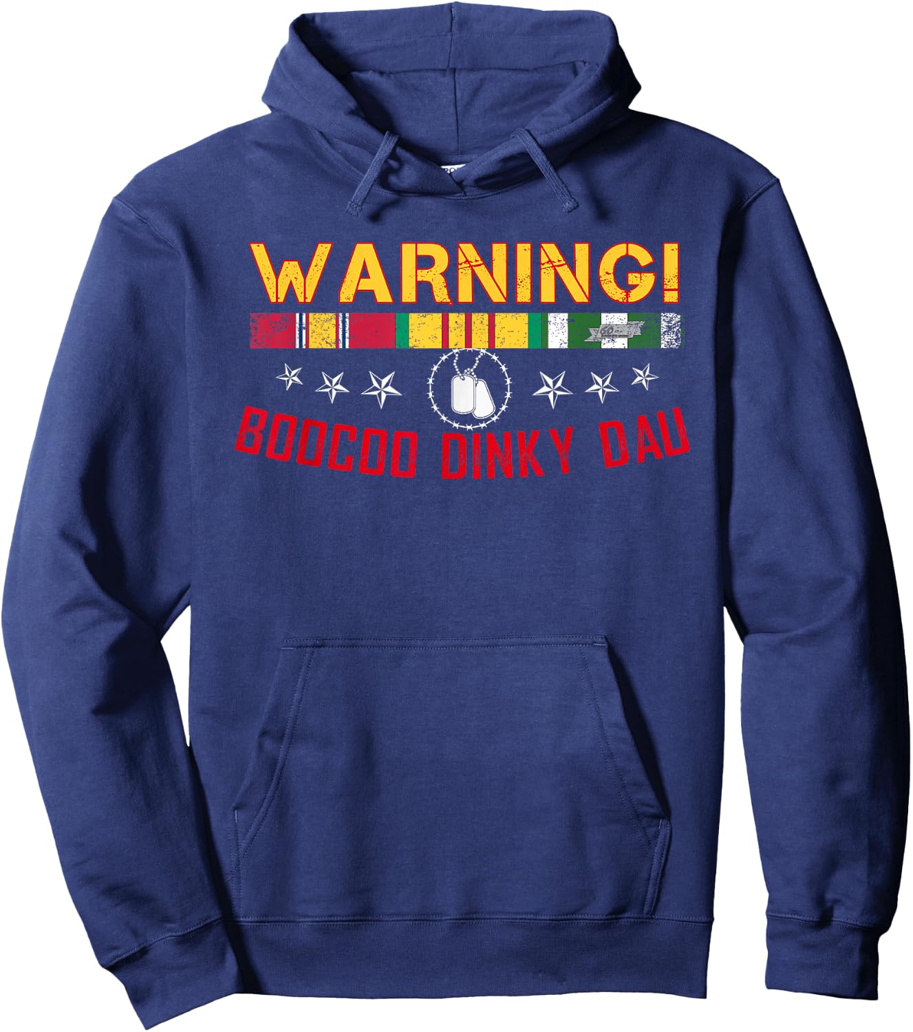 Vietnam Veteran Shirt Boocoo Dinky Dau Hoodie - Hoodie | Navy