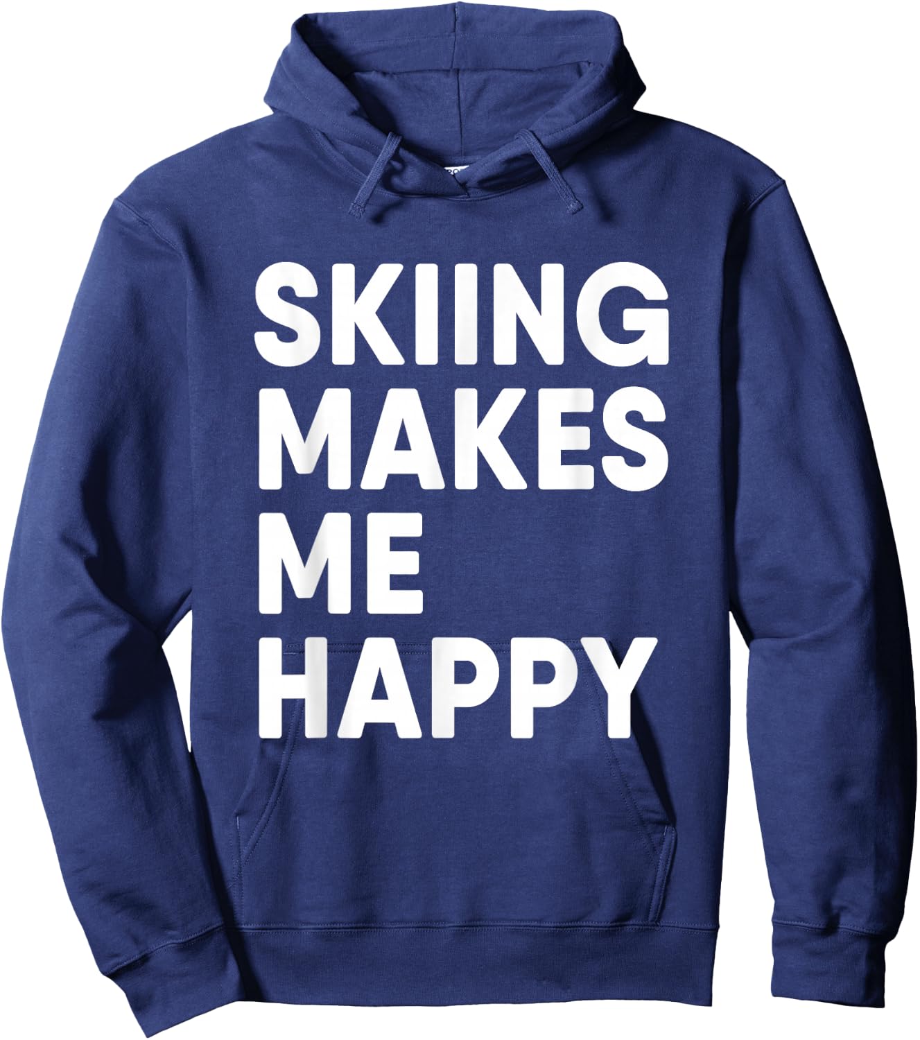 Skiing Makes Me Happy Skiing Hoodie - Hoodie | Navy