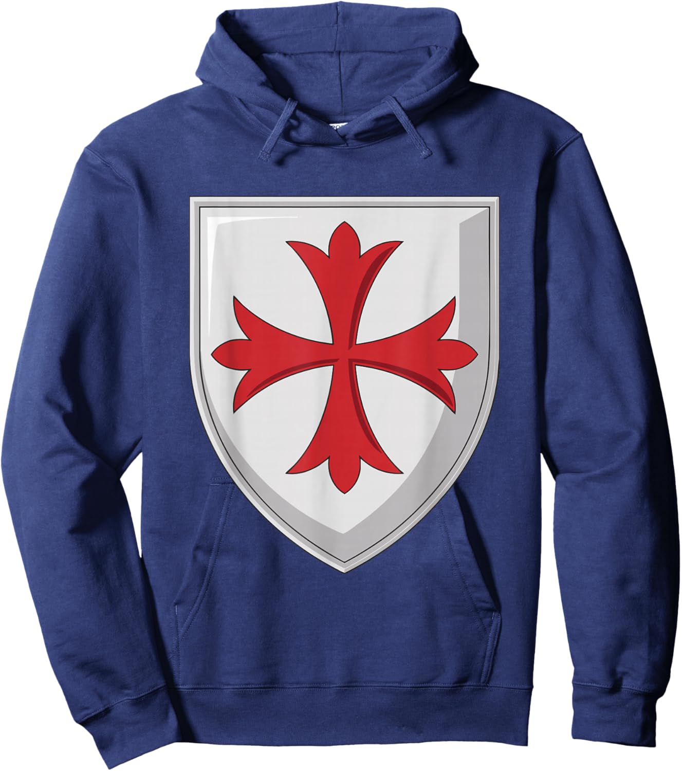 Medieval Shield Crusader Cross on Hoodie - Hoodie | Navy
