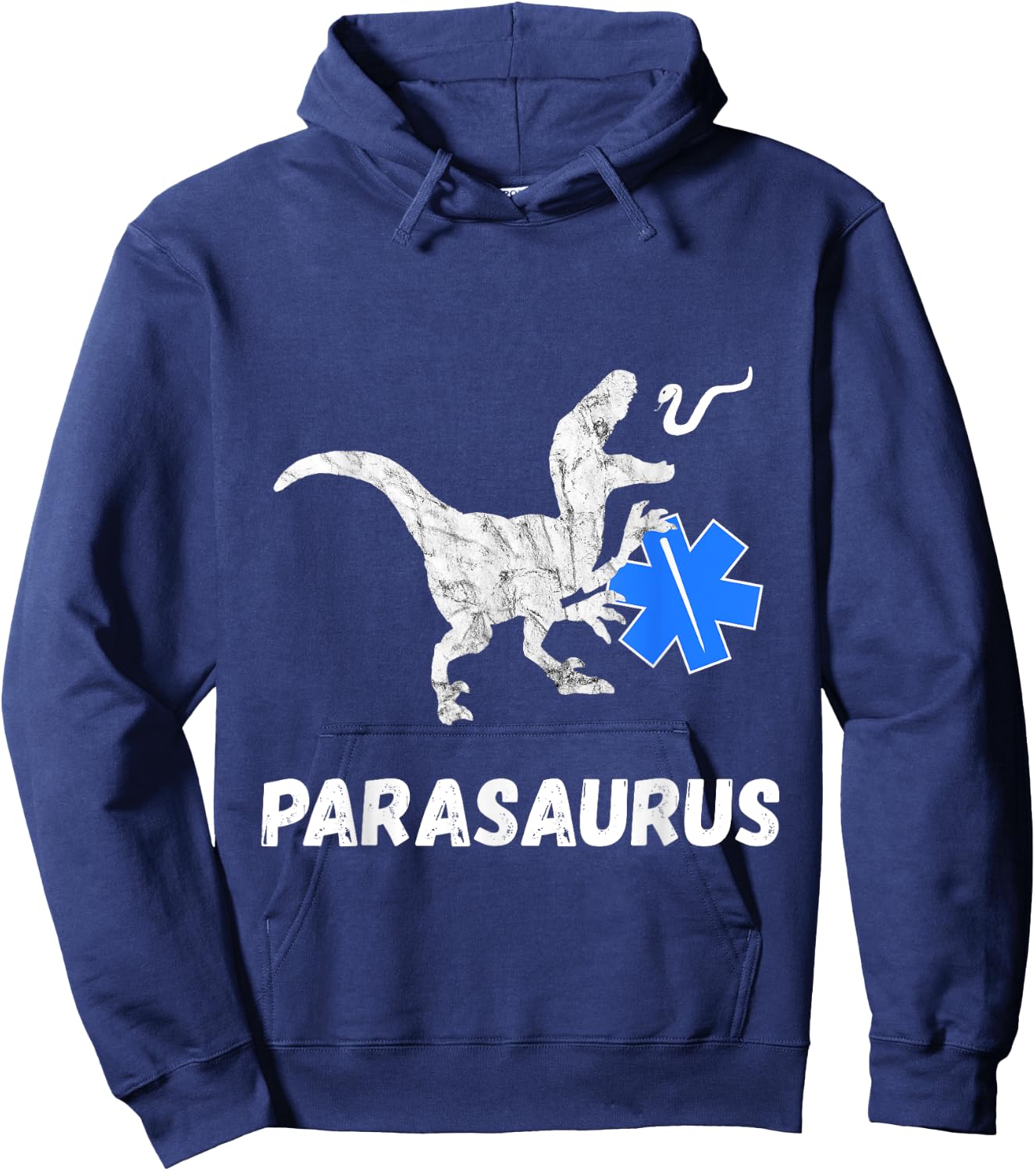Paramedic Dino Funny Rescue Aid Dino Sani T-Rex Hoodie - Hoodie | Navy
