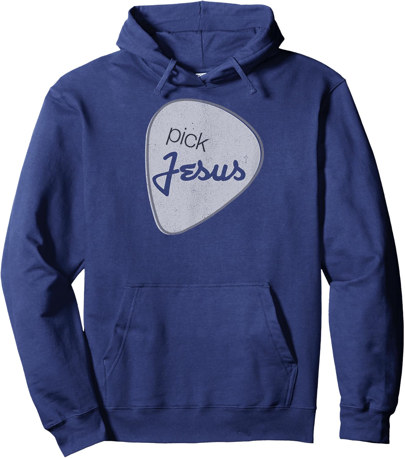 Pick Jesus Shirt Vintage Christian Guitar Pick Hoodie - Hoodie | Navy