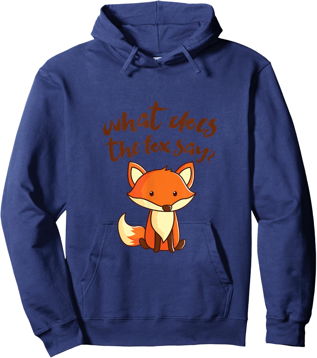 What Does the Fox Say? Funny Cute Hoodie - Hoodie | Navy