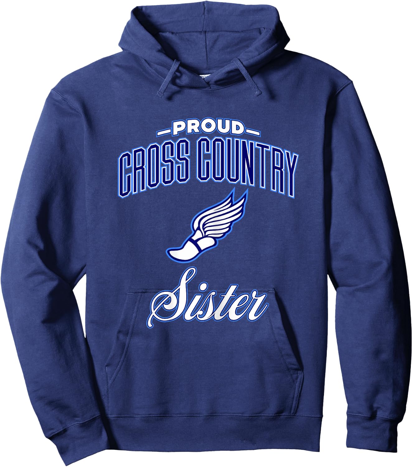 Proud Cross Country Sister Shirt & Girls Hoodie - Hoodie | Navy
