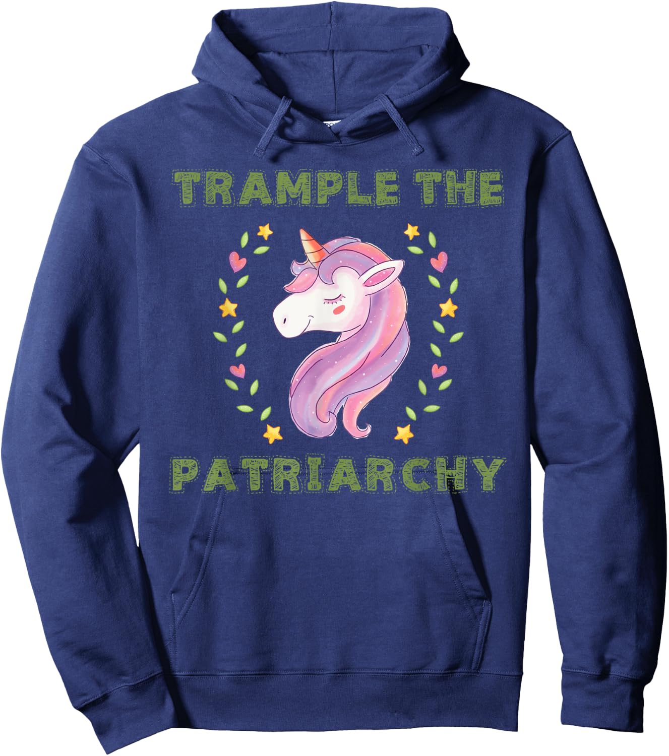 Trample The Patriarchy, Unicorn Lovers Feminist Hoodie - Hoodie | Navy