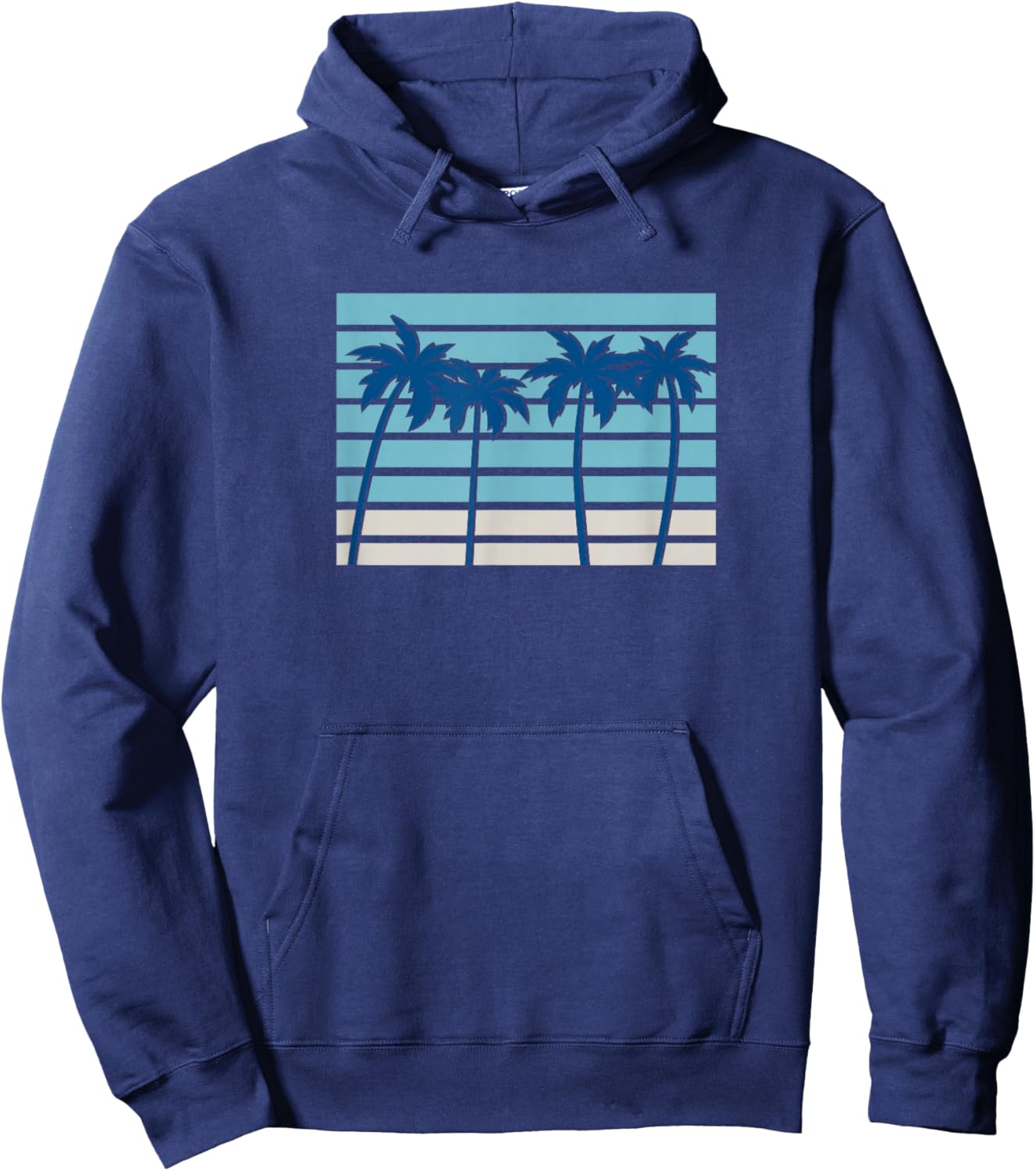 Beach Surf Retro Summer Tropical Graphic Hoodie - Hoodie | Navy