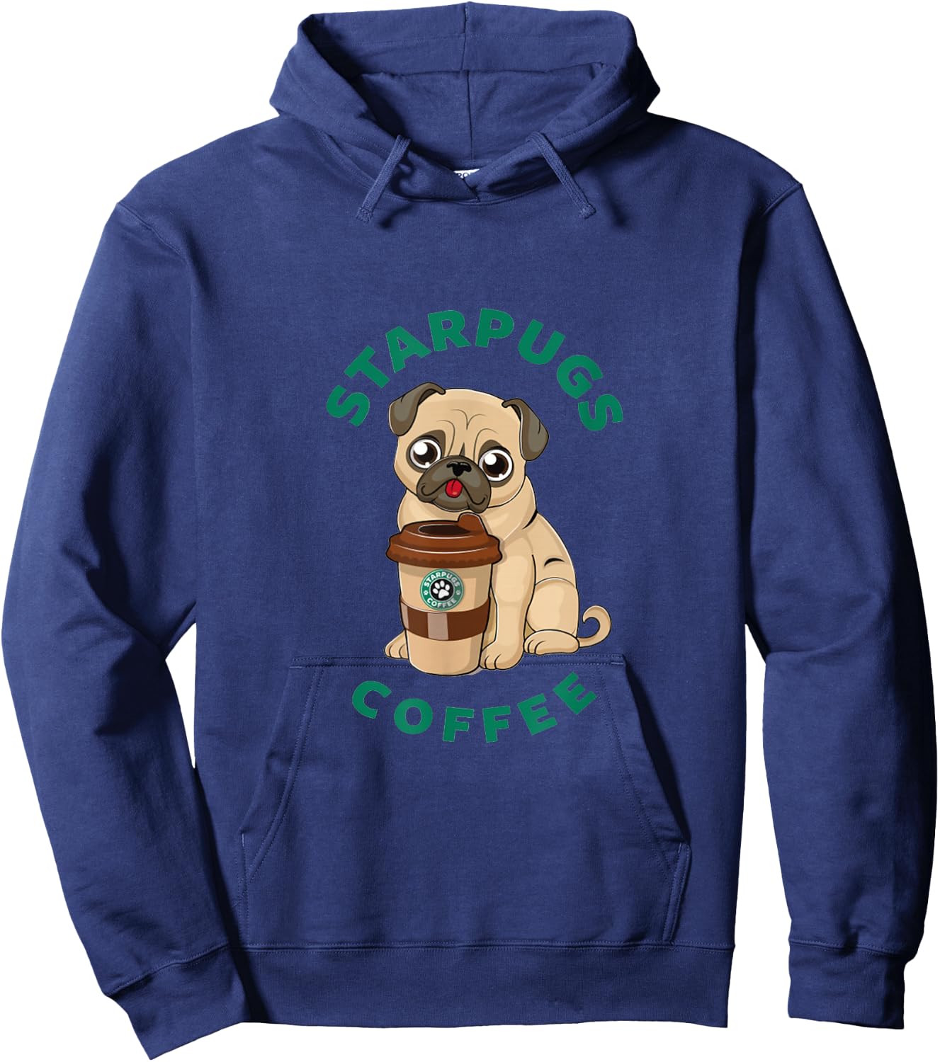 Starpugs Coffee Pug Doglover Hoodie - Hoodie | Navy