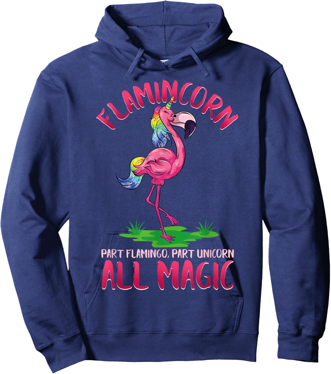 Flamincorn Flamingo & Unicorn Hoodie - Hoodie | Navy