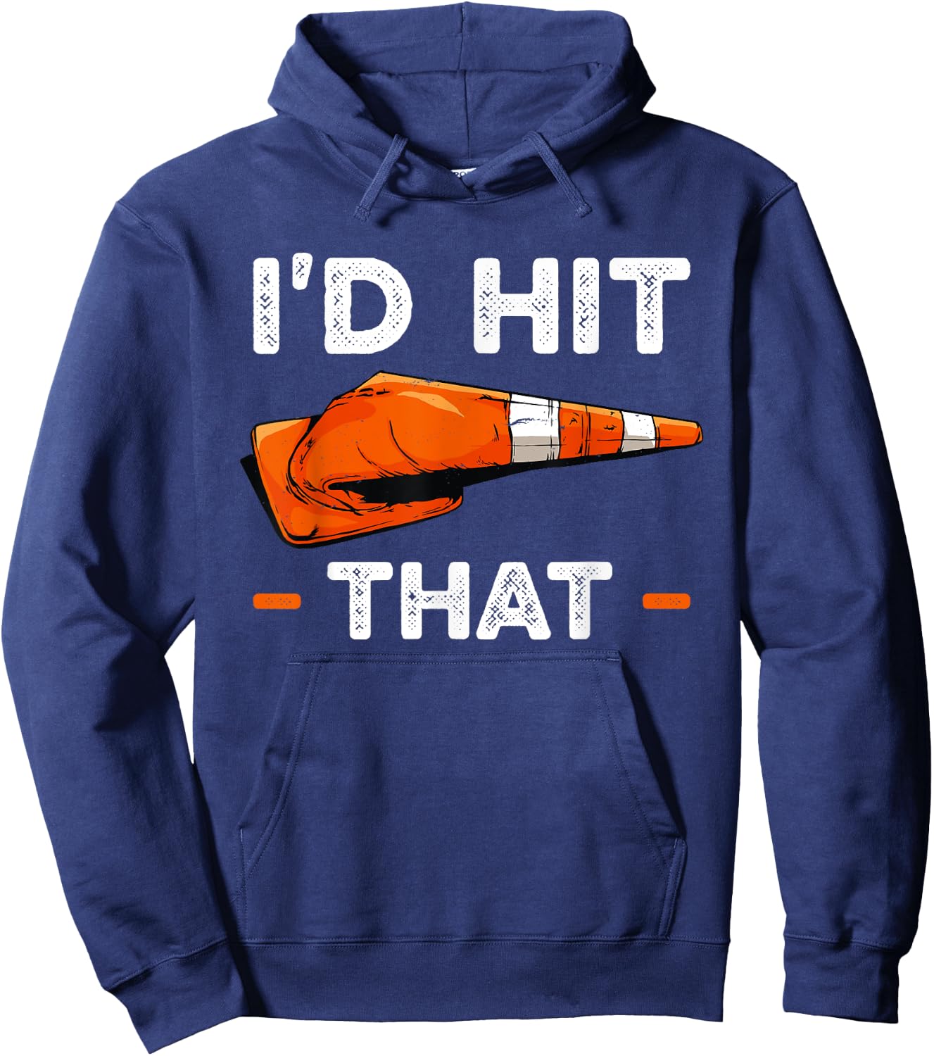 I'd Hit That Halloween Costume Traffic Cone Hoodie - Hoodie | Navy