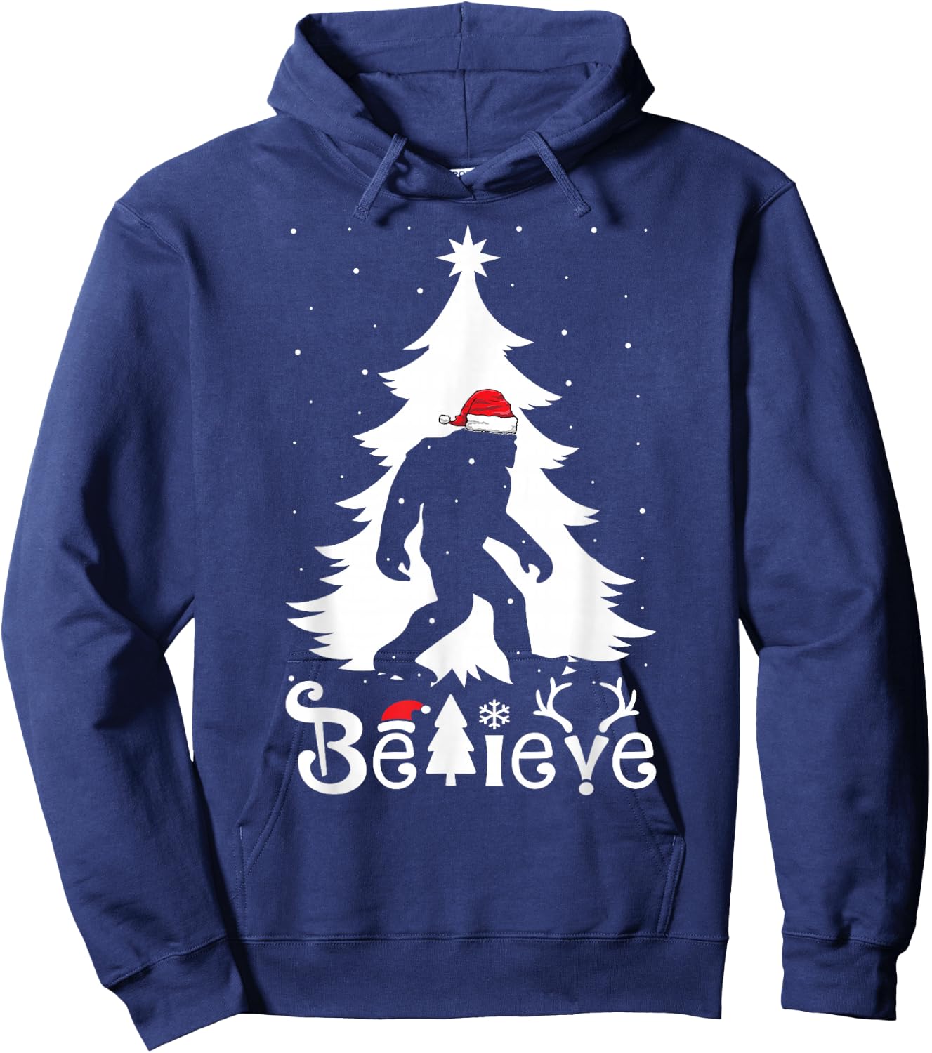 Bigfoot Boys Girls Funny Christmas Hoodie - Hoodie | Navy