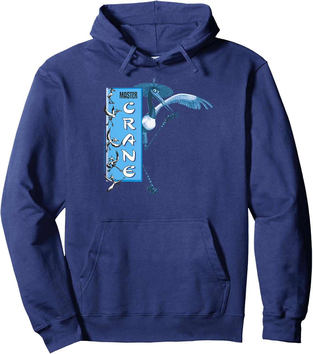 Kung Fu Panda Master Crane Action Pose Banner Hoodie - Hoodie | Navy