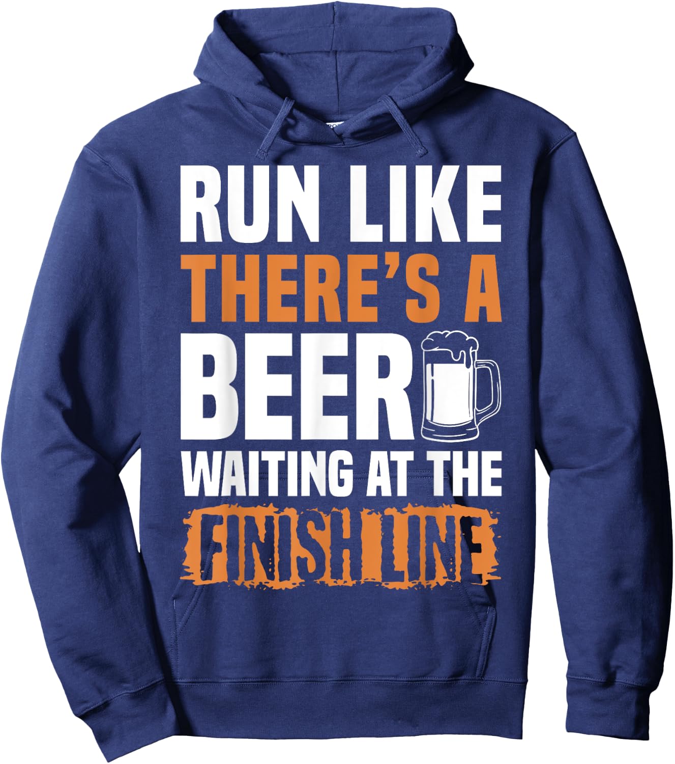 Run Like Theres A Beer Mud Runner Mud Running Hoodie - Hoodie | Navy