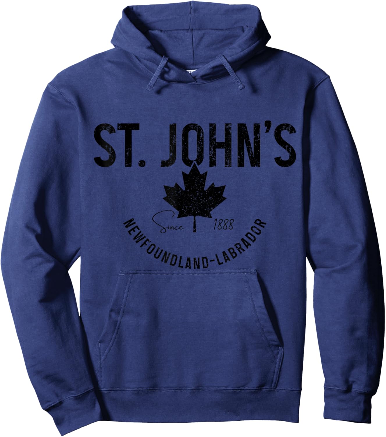 St. Johns Newfoundland Canada Souvenir Vintage Hoodie - Hoodie | Navy