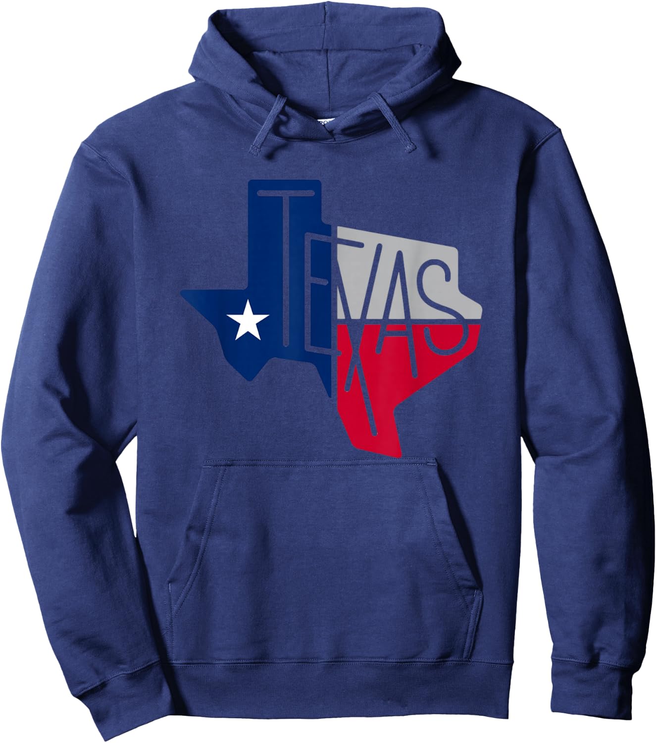 Beautiful Texas State Flag Star Silhouette Hoodie - Hoodie | Navy