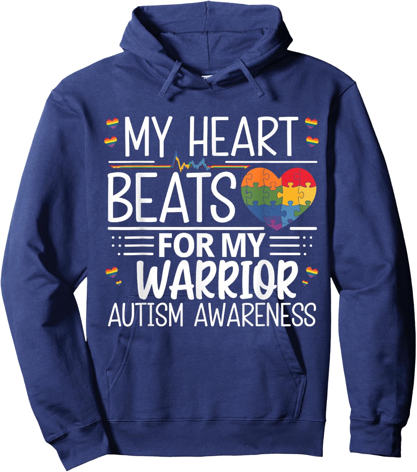Mom Autism Awareness Month Hoodie - Hoodie | Navy