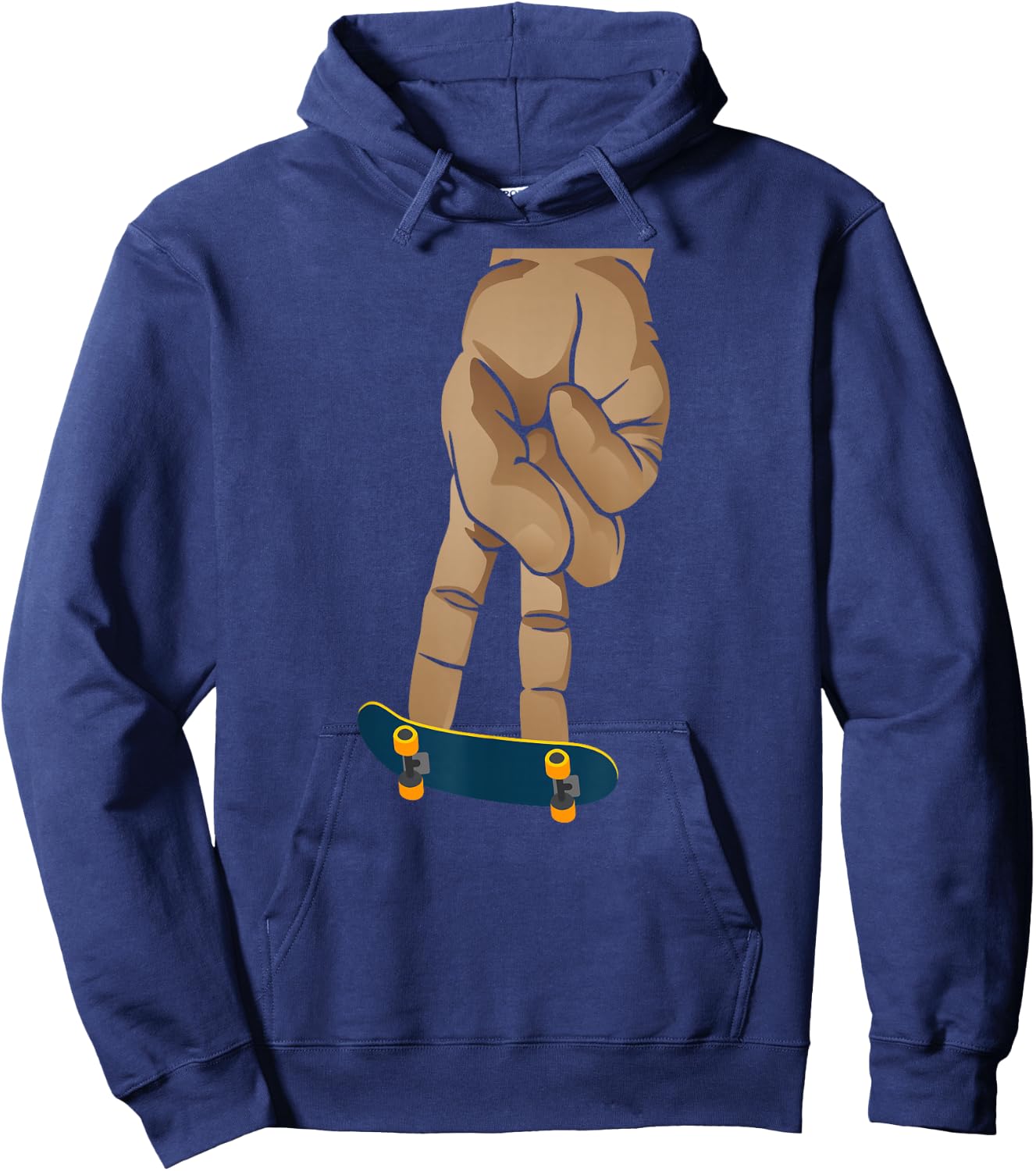 Skateboard Fingerboard Cartoon Finger Skate Hoodie - Hoodie | Navy