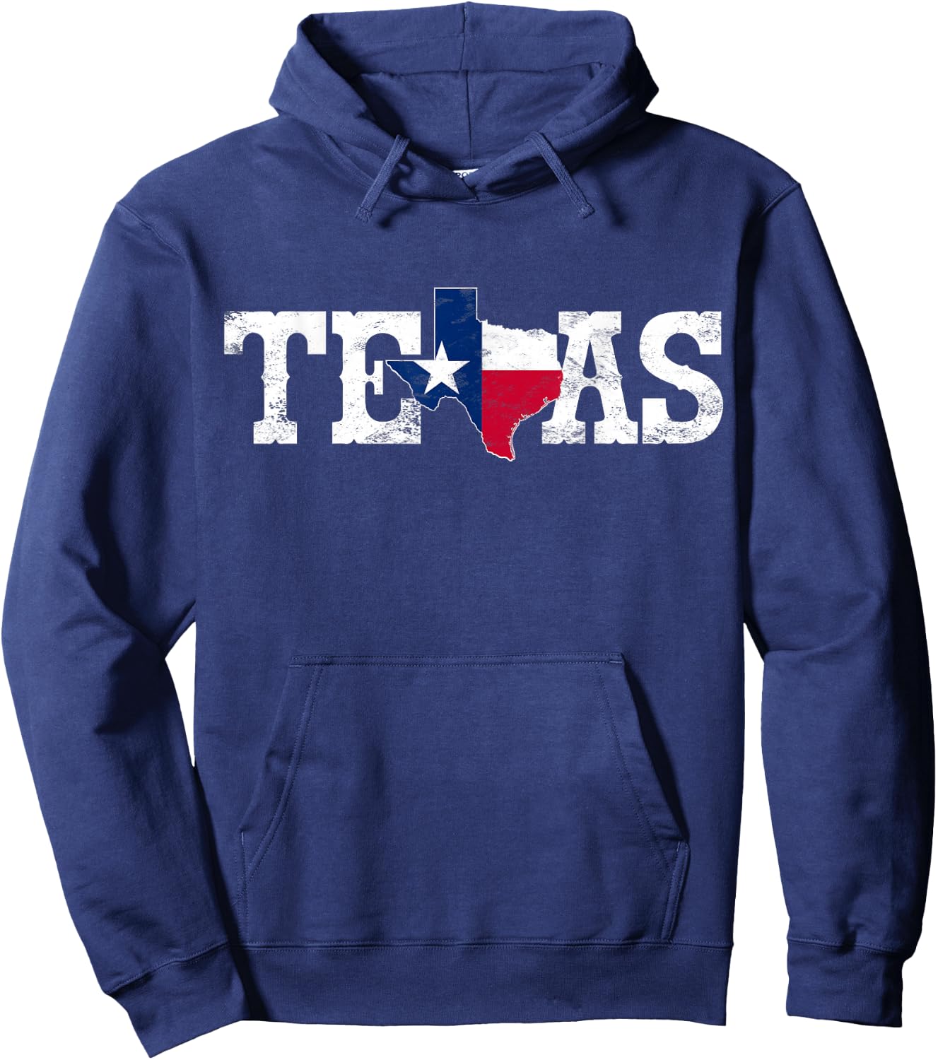 Texas Texas Shaped Flag Grunge Distressed Texas Hoodie - Hoodie | Navy
