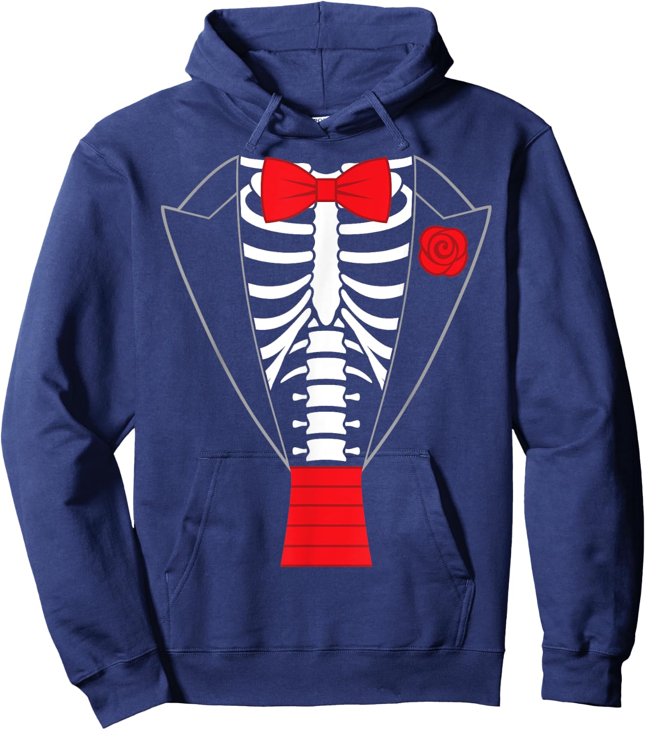 Skeleton Tuxedo Halloween Costume Hoodie - Hoodie | Navy
