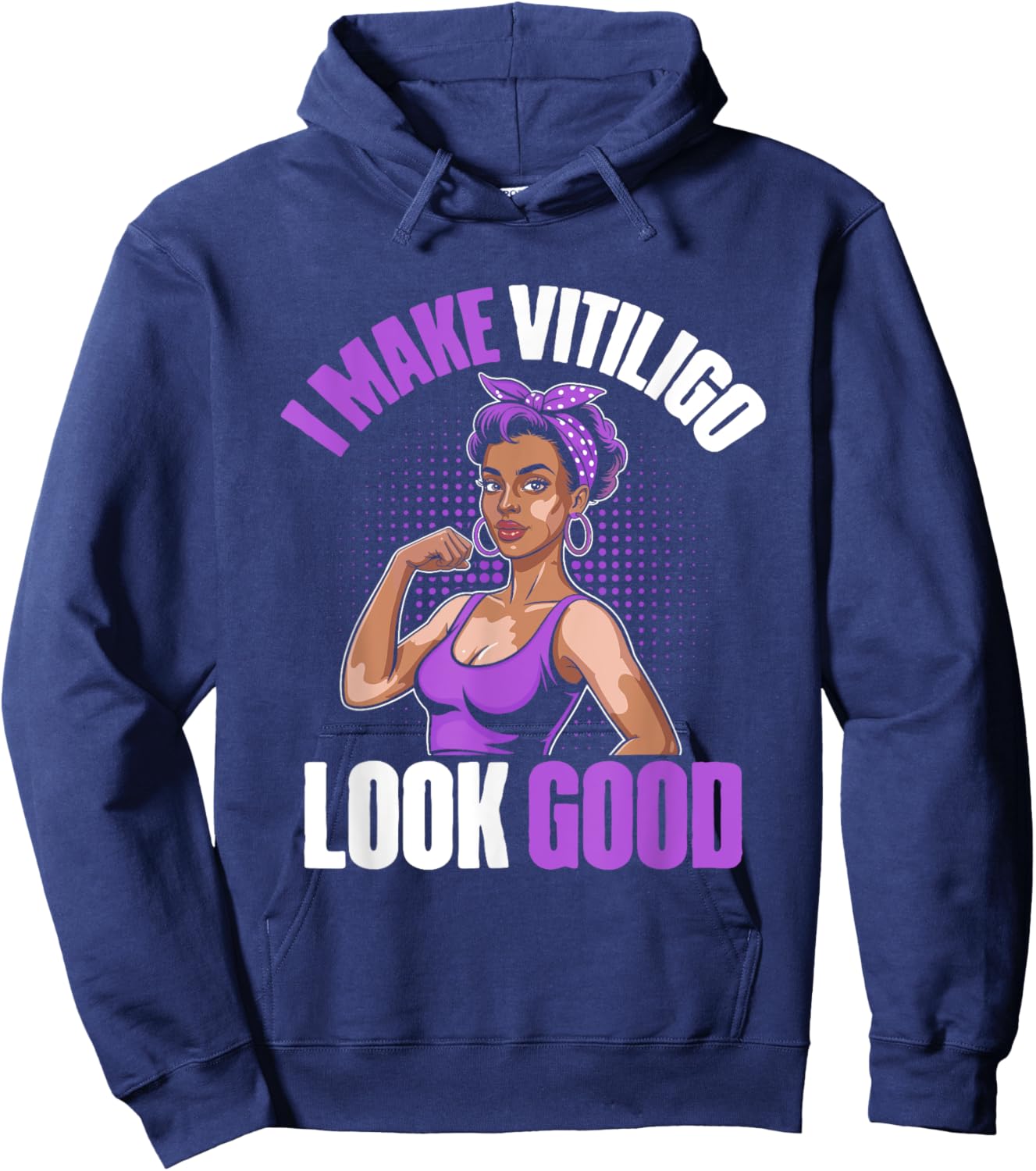 Vitiligo Awareness Vitiligo Day Hoodie - Hoodie | Navy