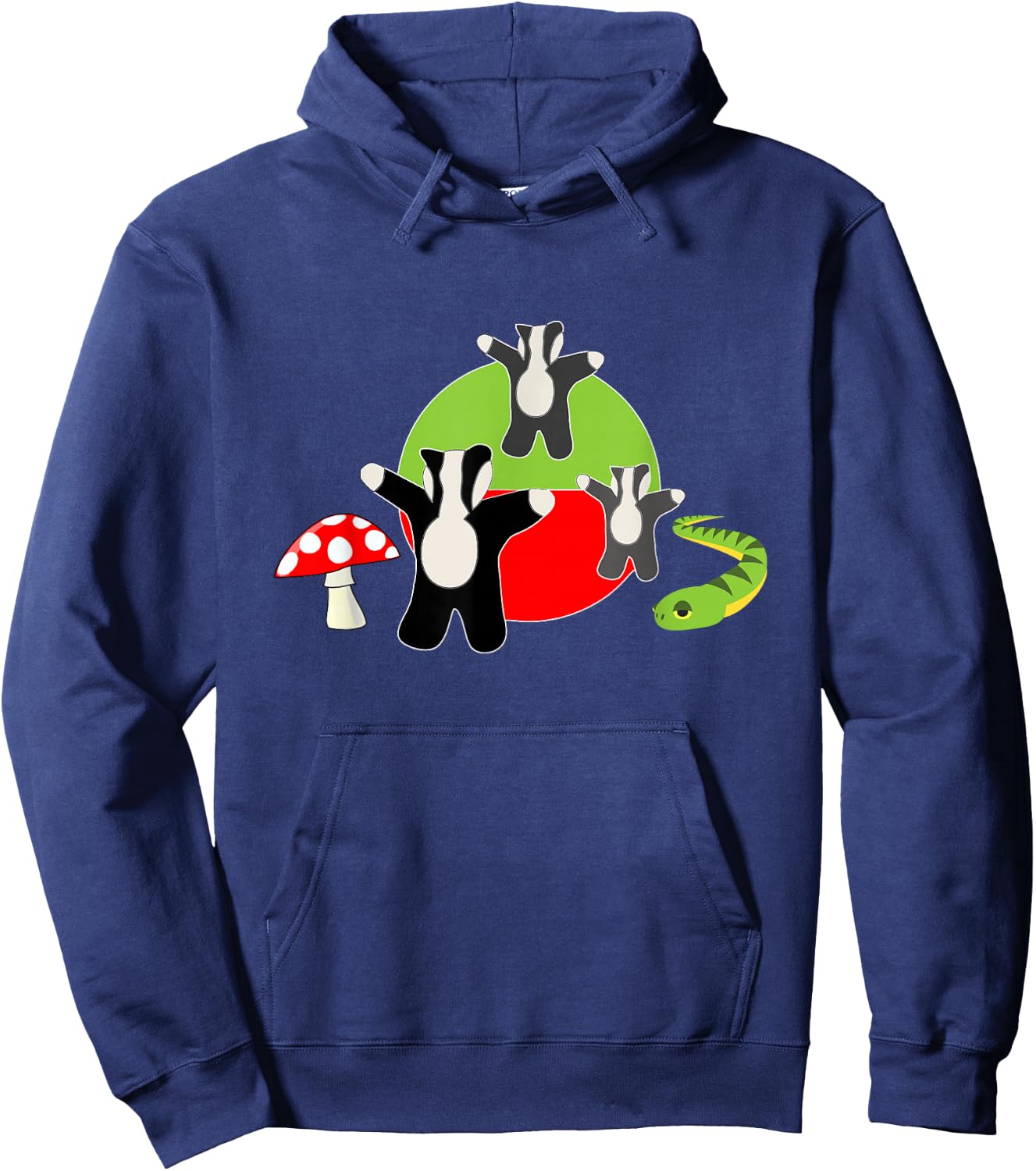Badger Badger Badger Mushroom Snake Hoodie - Hoodie | Navy