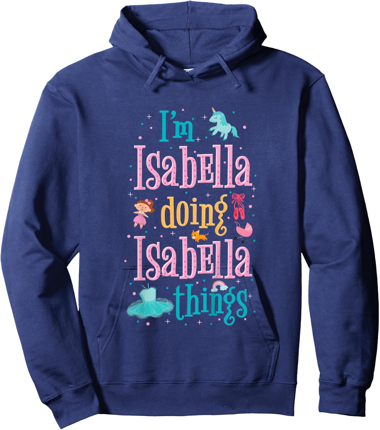 Cute top for kids or toddlers named Isabella Hoodie - Hoodie | Navy