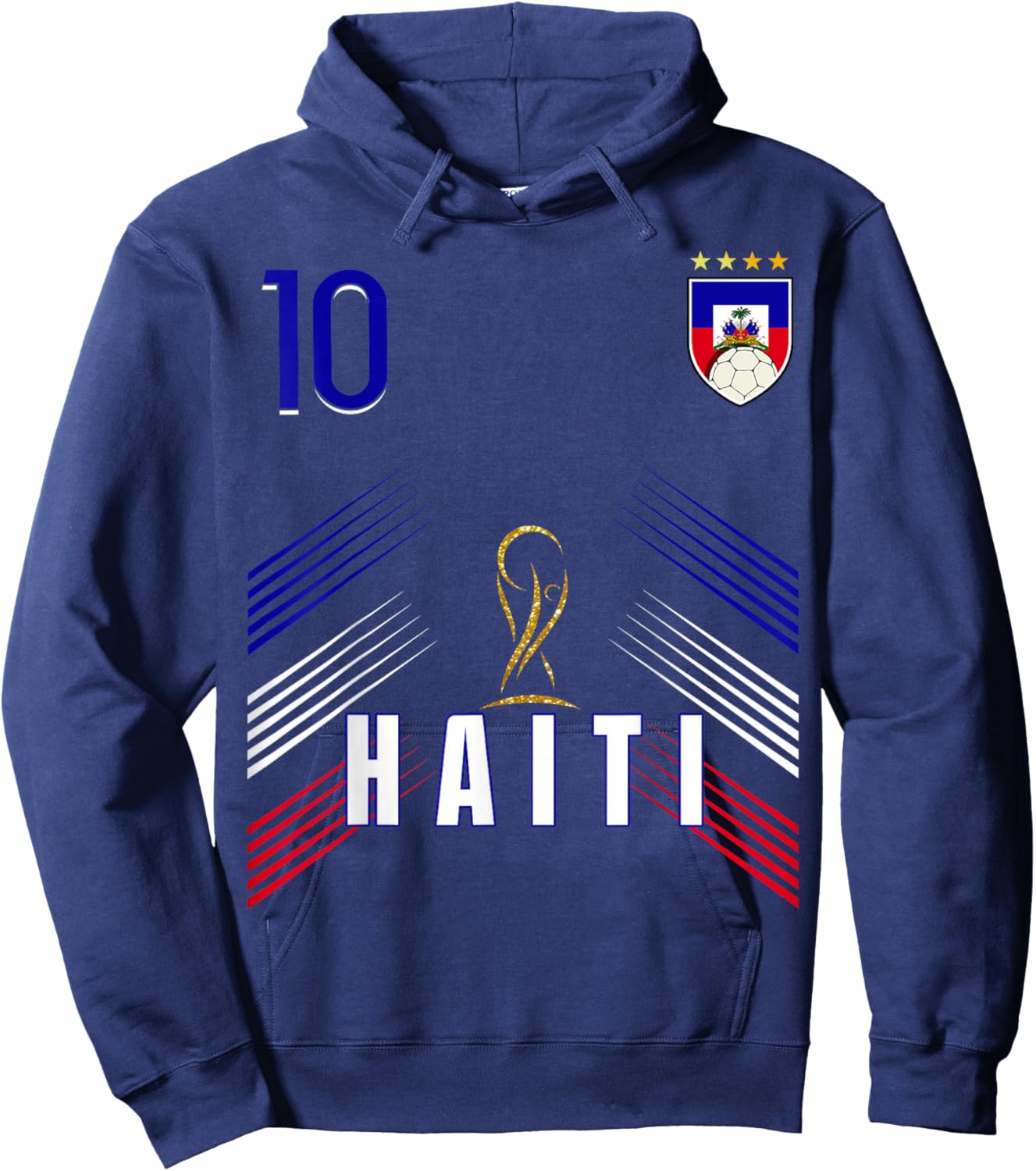 Retro Haiti Flag Haitian Pride Lovers Hoodie - Hoodie | Navy