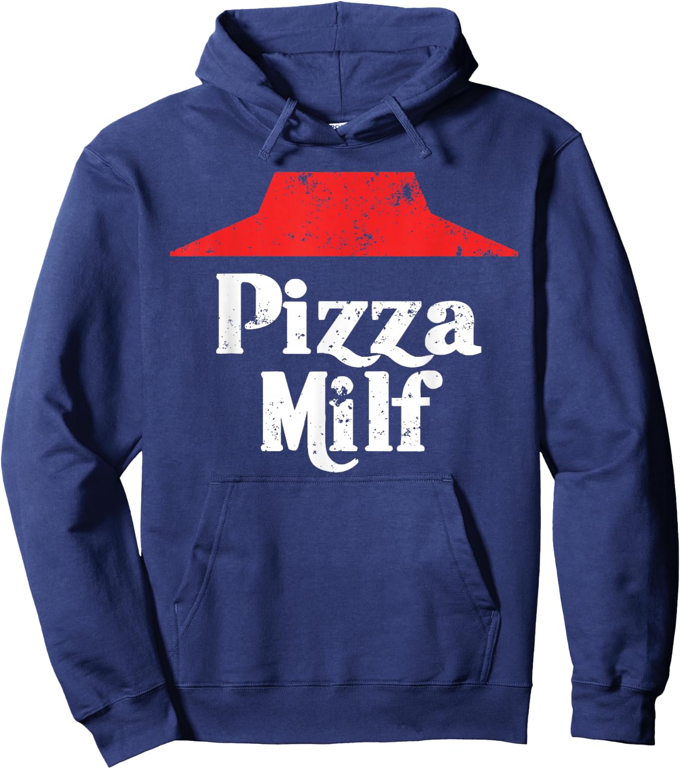 Pizza Hot Mom Hut Funny Carbo Load Deep Dish Hoodie - Hoodie | Navy