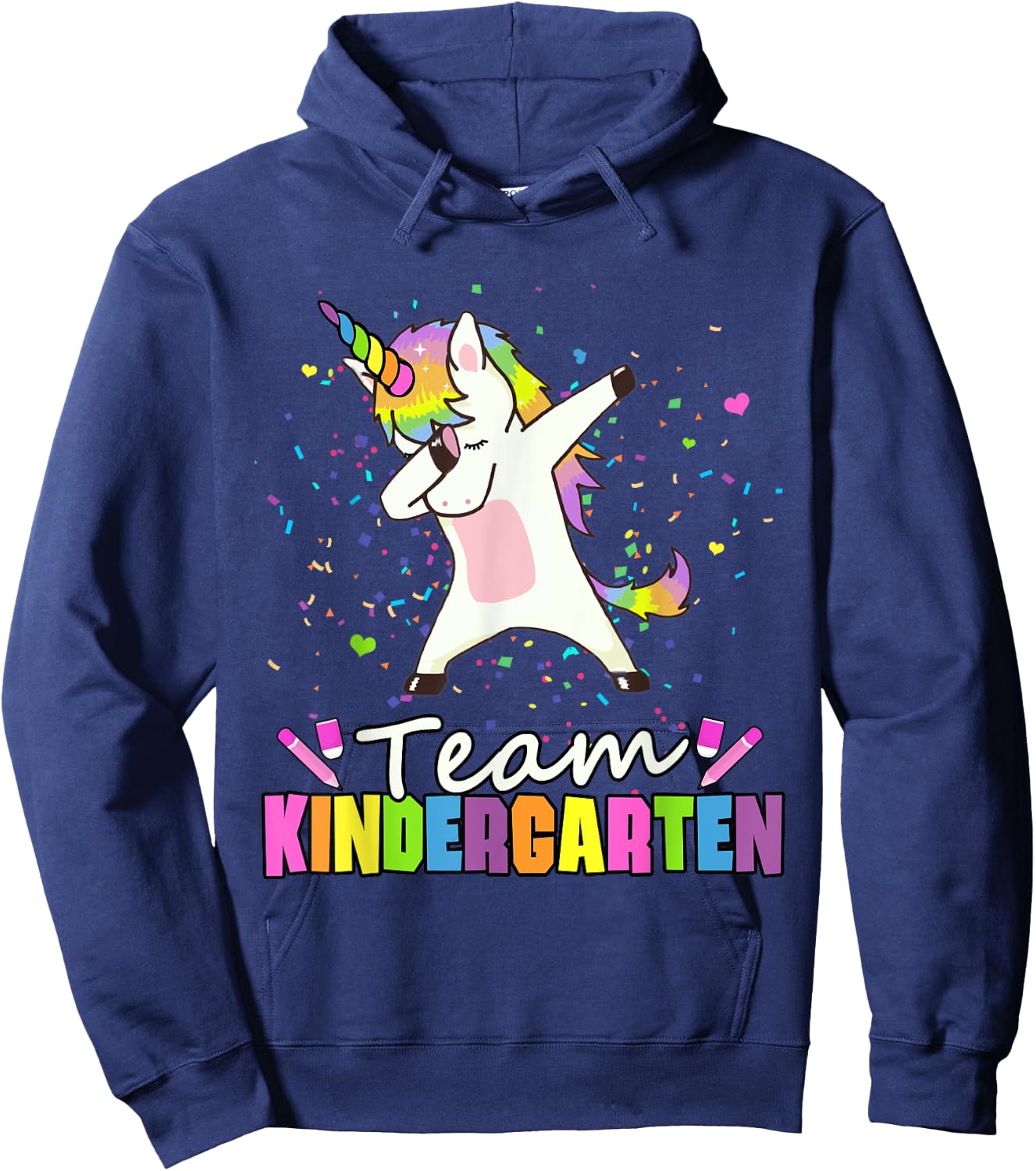Team Kindergarten Unicorn Kinder Squad Hoodie - Hoodie | Navy