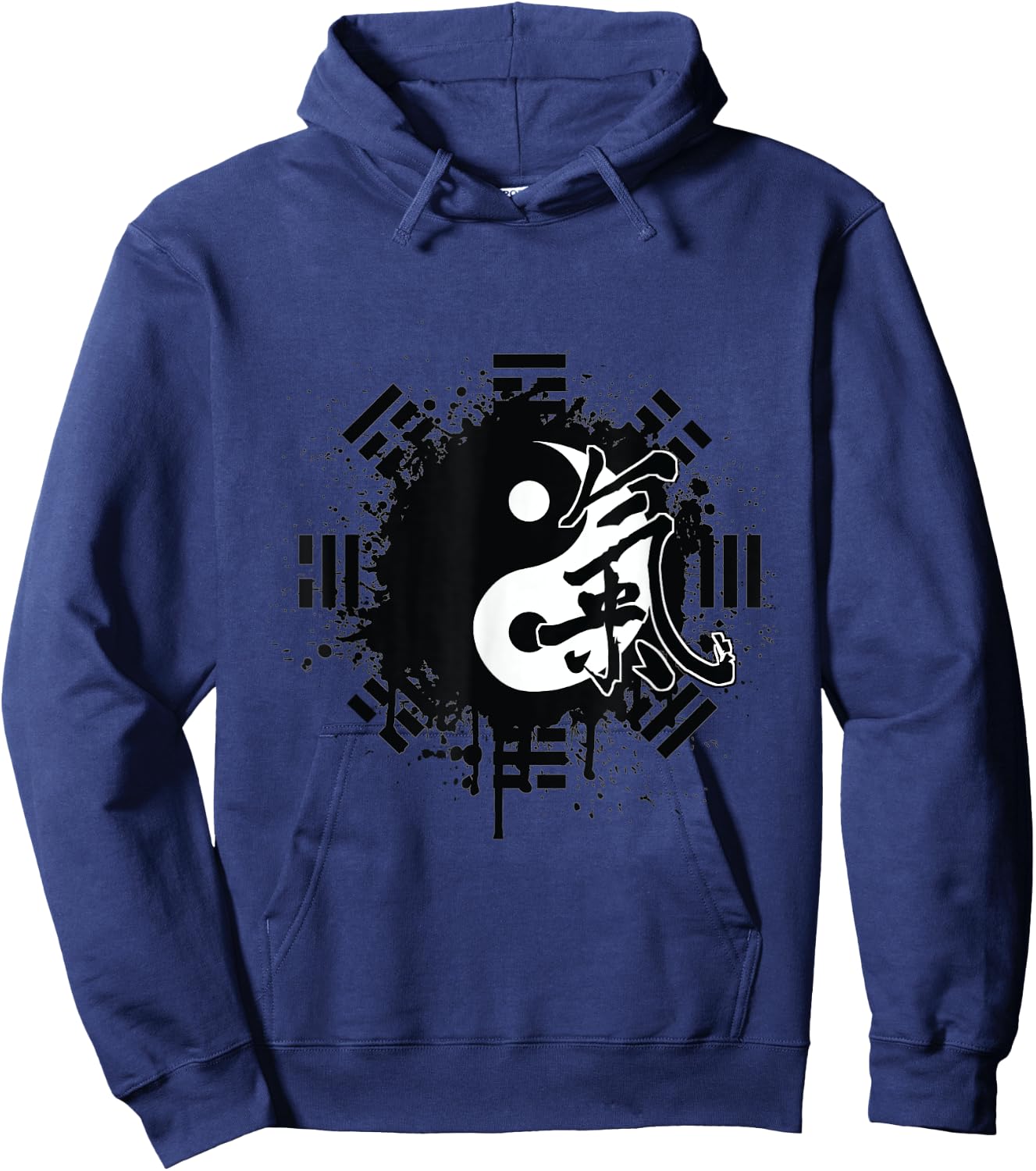 Ying Yang Chinese Yin Tai Chi Feng Shui Bagua Hoodie - Hoodie | Navy