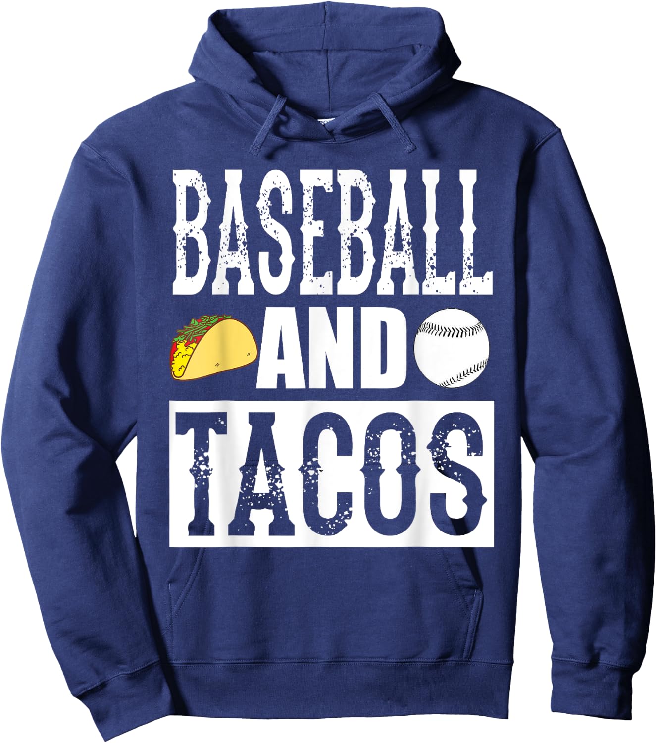 Baseball and Tacos Funny Taco Hoodie - Hoodie | Navy